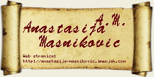 Anastasija Masniković vizit kartica